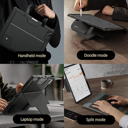 Nillkin Magic Keyboard Case for iPad Pro 13 inch M4 2024, Handheld Case for iPad Pro 13 inch 2024 with Keyboard, Pencil Holder, Large Trackpad, 7 Colors Backlit, Camera Protection, Black