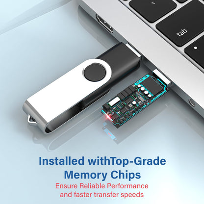 32GB Flash Drive 10 Pack, Wooolken USB 2.0 Thumb Drives Memory Stick
