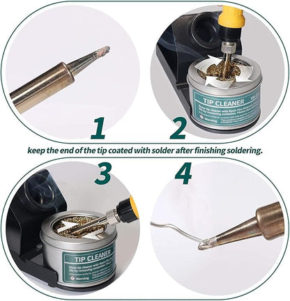 YIHUA 939D+ Digital Soldering Station, 75 Watt Equivalent with Temperature Control, °C/°F Display. ESD safe for Electronics. Aluminum Panel (Resists Burn). Solder Tips, Lead-free Solder & Extras