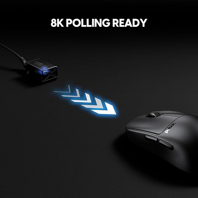 Pulsar Gaming Gears X2 Crazylight Wireless Gaming Mouse, Ultra Lightweight 1.23 oz (35g), Optical Switch, 32000 DPI, 750 IPS, XS-1 Sensor, 8k Compatible (Jet Black)