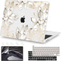 Teryeefi Compatible with MacBook Pro 13 inch Case M2 M1 2024, 2023, 2022-2016（A2251 A2289 A2159 A1989 A1708 A1706 with Touch Bar, Plastic Hard Shell Cover for 13" MacBook Pro, W-Gold Flower Line