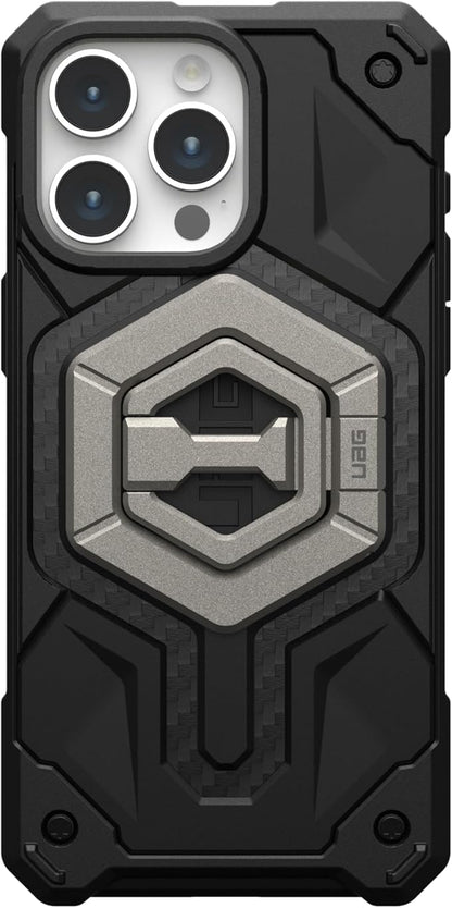 URBAN ARMOR GEAR UAG Magnetic Phone Ring Stand Compatible with MagSafe Magnet, Removable Metal Finger Ring Grip & 360 Rotation Adjustable Kickstand for iPhone 16/15, Galaxy S25, S24, Titanium