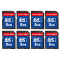 INDMEM SD Card 8GB, 8 Packs Class 10 8GB Flash Memory Card MLC Standard Secure Digital Cards Camera Card