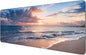 Dynippy Thin Extended Gaming Mouse Pad with Stitched Edges Large Mousepad Long XXL Keyboard and Mouse pad Desk Mat for Gaming Office & Home - Galaxy Space (Beach)