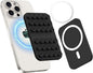 Patented Magnetic Sticky Phone Suction Grip Mount for MagSafe Case,Magnet Silicone Portable Stand Holder for iPhone 16/15/14/13/12 Series and Android, Hands-Free Selfies and Videos,Black