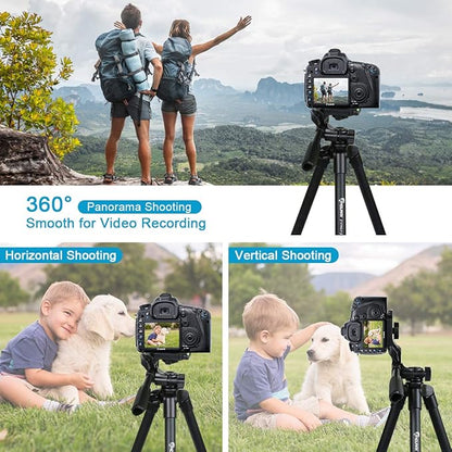 Endurax 60" Phone Tripod for Canon Camera Stand with Universal Phone Mount & Remote Shutter Max Load 6.6 lb