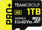 TEAMGROUP A2 Pro Plus Card 1TB Micro SDXC UHS-I U3 A2 V30, R/W up to 160/110 MB/s for Nintendo-Switch, Steam Deck, Gaming Devices, Tablets, Smartphones, 4K Shooting, with Adapter TPPMSDX1TIA2V3003