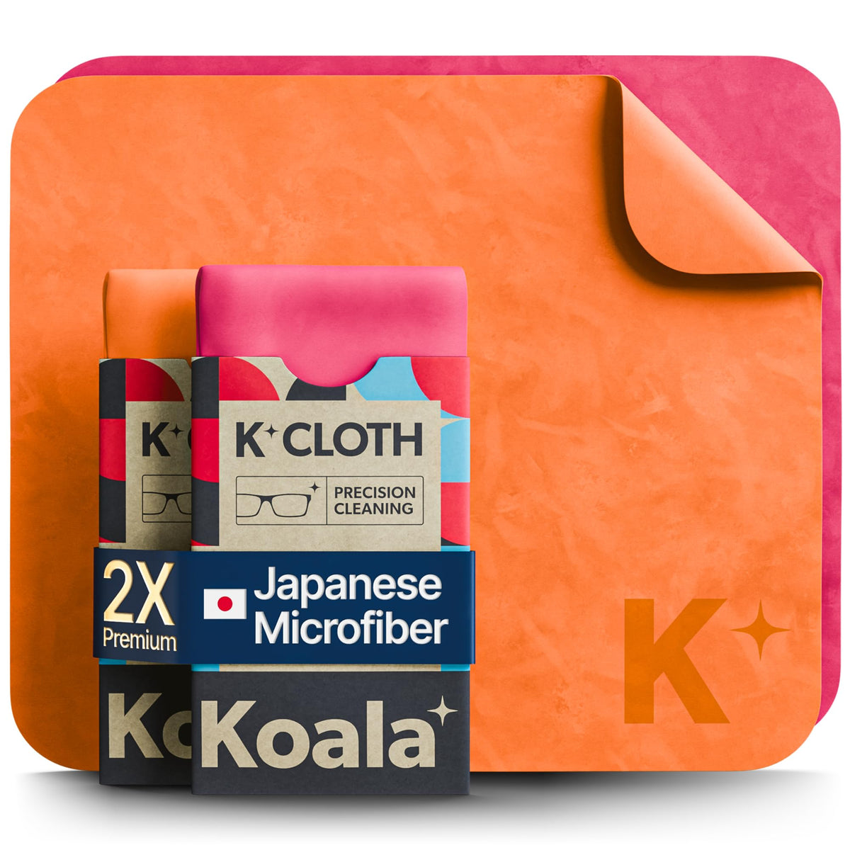 Koala Lens Cleaning Cloth | Japanese Microfiber | Black & Green (Pack of 3)