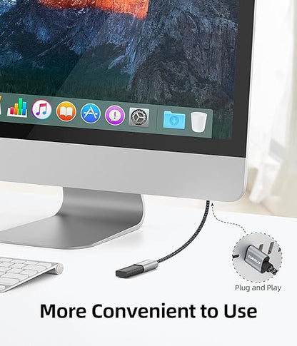 SUNGUY 5Gbps USB 3.0 Extension Cable, 1FT USB A Male to Female Extender Cord, Braided High Data Transfer Compatible with Xbox, Hard Drive, Webcam, USB Keyboard, Mouse, Flash Drive, Oculus VR