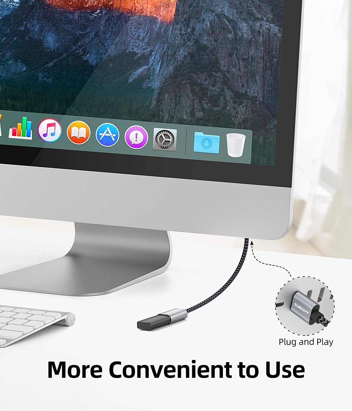 SUNGUY 5Gbps USB 3.0 Extension Cable, 3FT USB Extender, USB A Male to Female Cord, Braided High Data Transfer Compatible with Xbox, Hard Drive, Webcam, USB Keyboard, Mouse, Flash Drive, Oculus VR