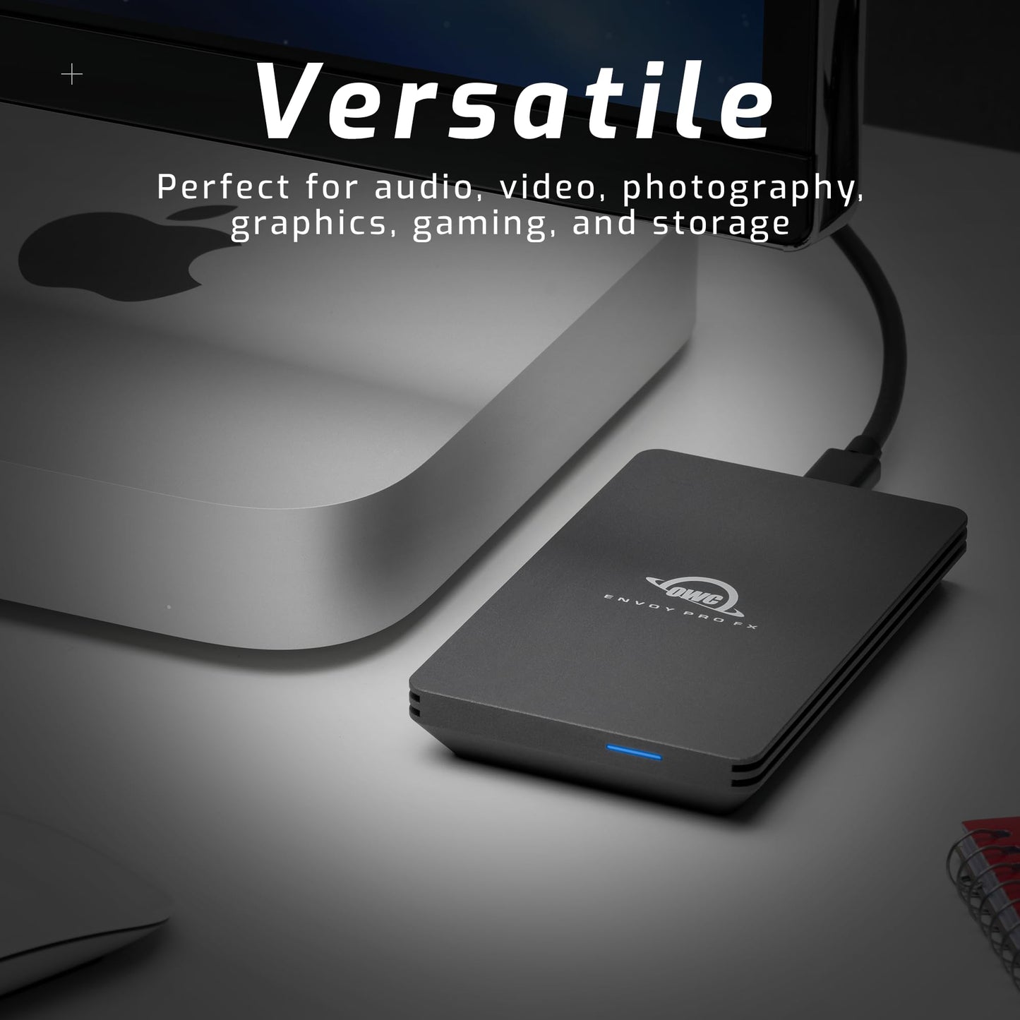 OWC Envoy Pro FX 2TB Thunderbolt 40Gb/s + USB-C 10Gb/s Portable NVMe SSD