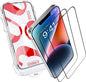 Tempered Glass Screen Protector - 9H Hardness Screen Protector for iPhone 13 Pro Max / 14 Plus Set with Applicator – Full Edge-to-Edge Protection Oleophobic Coating - Black Design