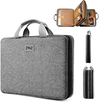 ZINZ Laptop Case Computer Sleeve Briefcase with Multi-pockets for 11.6 12.9 13 13.3 14 15 15.6 16 inch Notebooks