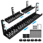 Shikha Under Desk Cable Tray, 15.7"-30.7" Retractable Under Desk Cable Management, No Drilling Cord Organizer with Clamp, Wire Management for Home Office -Black