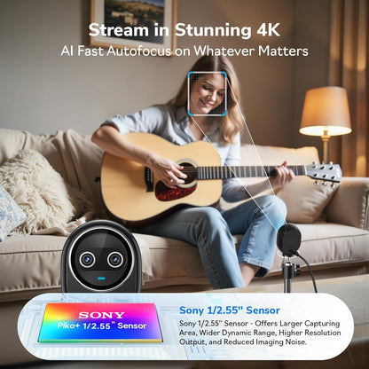 EMEET Piko+ (Piko Plus), World’s 1st Dual-Camera AI-Powered 4K Webcam