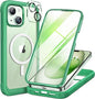 Miracase for iPhone 16 Case 6.1'', [Bubble Free] Full-Body Bumper Phone case with Built-in Full Glass Screen &Camera Control,No Gap,Compatible with MagSafe,Drop Proof 16 Cover