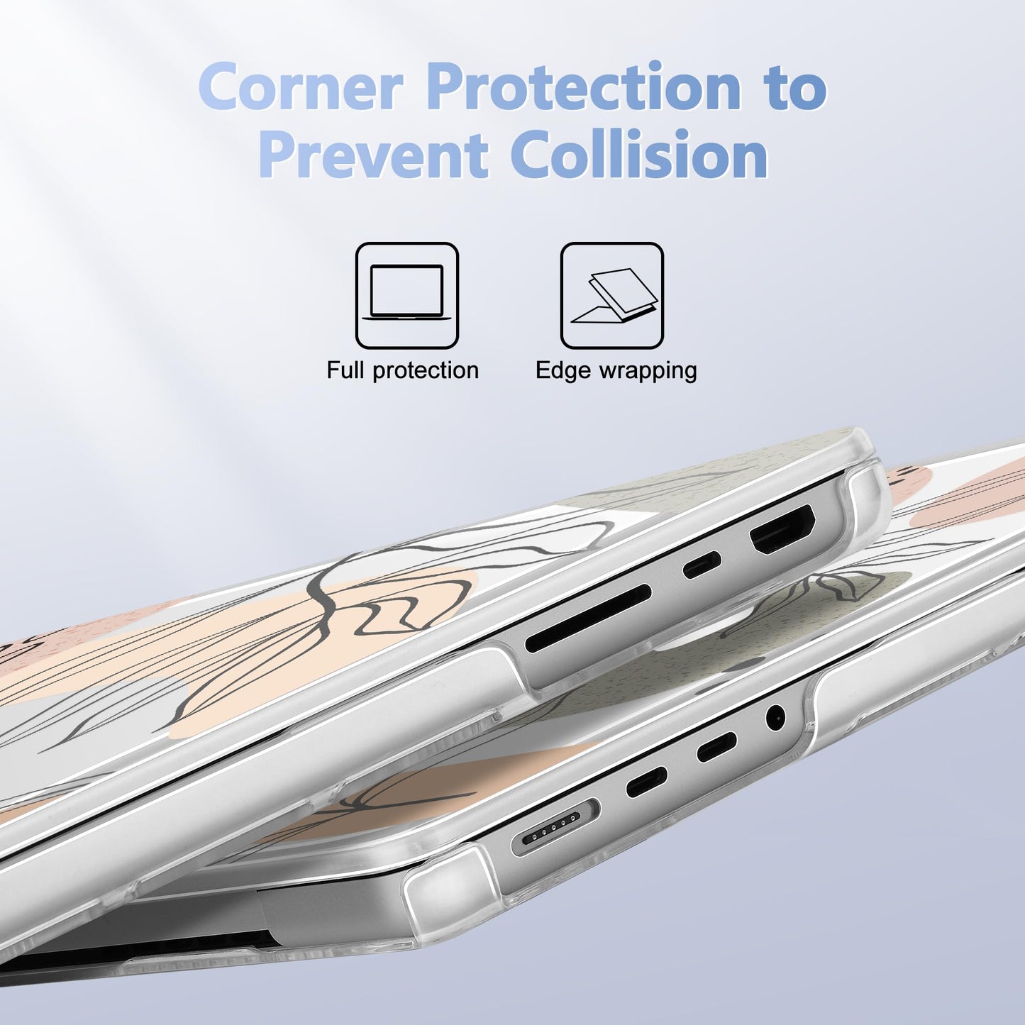 Lepeoac for MacBook Pro 16 inch Case M1 M2 M3 M4 M5 Pro/Max with Liquid Retina XDR, Release 2021-2025 2026 A3429 A3428, Hard Shell Case with Screen Protector & Keyboard Cover, Tropical Leaves