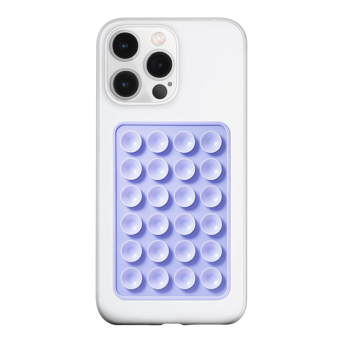 LvShuLiangPin Anteel Silicone Suction Phone Case Mount, Silicon Adhesive Phone Accessory for Smartphones, Hands-Free Mirror Shower Phone Holder for Selfies, Tiktok Videos (Translucent)