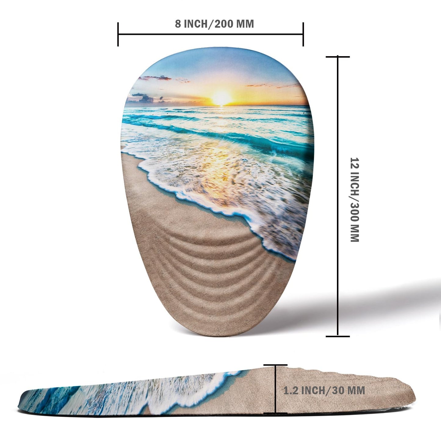 Armanza Sunset Mouse Pad, Ergonomic Mouse Pad with Wrist Rest Support, Non-Slip PU Base Desktop Mousepad for Pain Relief, Computer, Office & Home, Beach