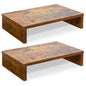 TEAMIX White Monitor Stand Riser, 2 Pack Wood