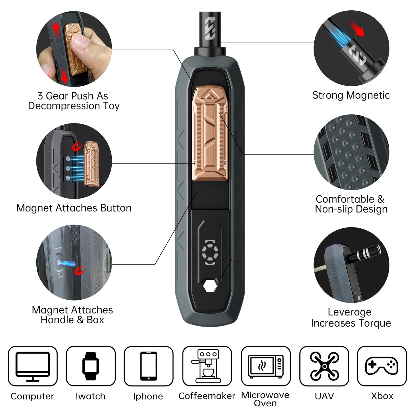 Mini Precision Manual Screwdriver Set,JAKEMY 180 in 1 Laptop Screwdriver Repair Tool Kit,Magnetic Multi-Bit Tiny Manual Screwdriver Bit Kit for DIY,Computer,PS5,Xbox,RC Car,Jewelers,Glasses,Watch,Home