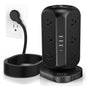 Power Strip Tower AOFO 12 AC Outlets with 4 USB(1 USB C) Ports Charging Station with Overload Protection, Widely Spaced Multiple Outlets with 10Ft Extension Cord for Home,Dorm & Office