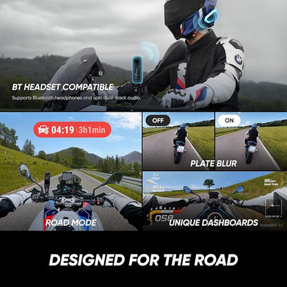 Insta360 X5 BMW Motorrad Edition - Waterproof 8K 360 Action Camera, Leading Low Light, Invisible Selfie Stick Effect, Rugged and Replaceable Lens, 3-Hour Battery, Built-in Wind Guard, Stabilization