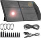 MARBERO 100W Portable Solar Panel 100 Watt Foldable Solar Panel Charger for Power Station, USB/DC Devices 18V Output(10 Connectors) >23% High Efficiency IP68 Waterproof for Camping Outdoor RV Cloudy
