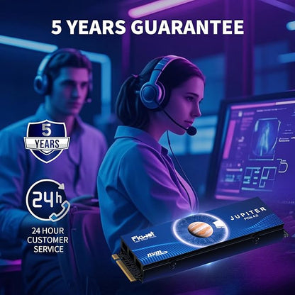 FX910 1TB M.2 NVMe SSD for PS5&PC, PCIe Gen4 2280 Gaming SSD with Heatsink, Up to 7300MB/s, Internal Solid State Drive