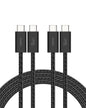 Belkin USB C to USB C Cable 2-Pack, 6.6ft, 240W - Type C Charger, iPhone Charger Cord, Soft, Braided, Flexible for iPhone 17, Galaxy S25, Pixel 10, MacBook, Chromebook, iPad Pro, Switch – Black