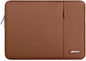 MOSISO Laptop Case 15 inch, 15 inch Laptop Sleeve Compatible with MacBook Air 15 M4 A3241 M3 A3114 M2 A2941 2025 2024 2023,Dell XPS 15,Polyester Vertical Computer Sleeve Bag with Pocket, Caramel Brown