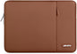 MOSISO Laptop Case 13 inch, 13 inch Laptop Sleeve Compatible with MacBook Air M4 M3 M2 M1 2025-2018 / Pro M2 M1 2025-2016, Polyester Vertical Computer Sleeve Bag with Pocket, Caramel Brown
