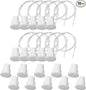 10PCS Recessed Wired Security Window Door Contact Sensor, Normally Closed NC, Door Alarm Magnetic Reed Switch with 2 Wire, ABS White, RC-36