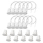 FOCMKEAS 4PCS Recessed Wired Door Contact Sensor, NC, ABS White, RC-33