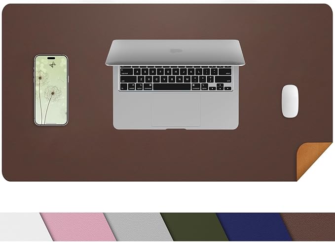 AFIING Cork Desk Mat, Coffee, 23.6" x 13.7",Desk Pad Protector