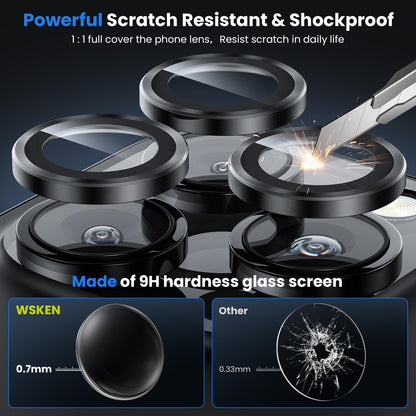 WSKEN for iPhone 16 Pro/iPhone 16 Pro Max Camera Lens Protector