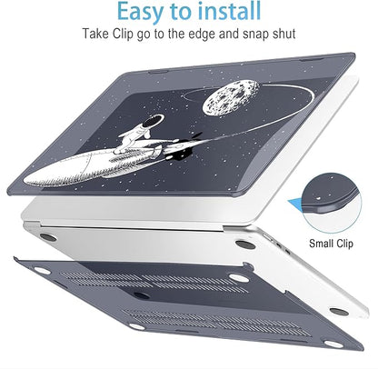 Mektron for 2025 M4 MacBook Air 13.6 Inch A3240 Case Fits 2023 A2681 M2 2024 A3113 M3 Chip with Liquid Retina Display Touch ID, Printed Plastic Hard Shell Cover for MacBook Air 13.6", Astronaut