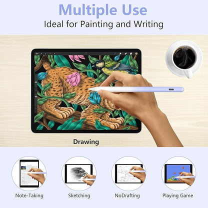 Stylus Pen for iPad 2018-2023 with Palm Rejection, Active Pencil for iPad 10th/9th/8th/7th/6th Generation, for iPad Pro 11/12.9 inch, for iPad Air 5th/4th/3th, for iPad Mini 6th/5th Gen(Sky Grey)