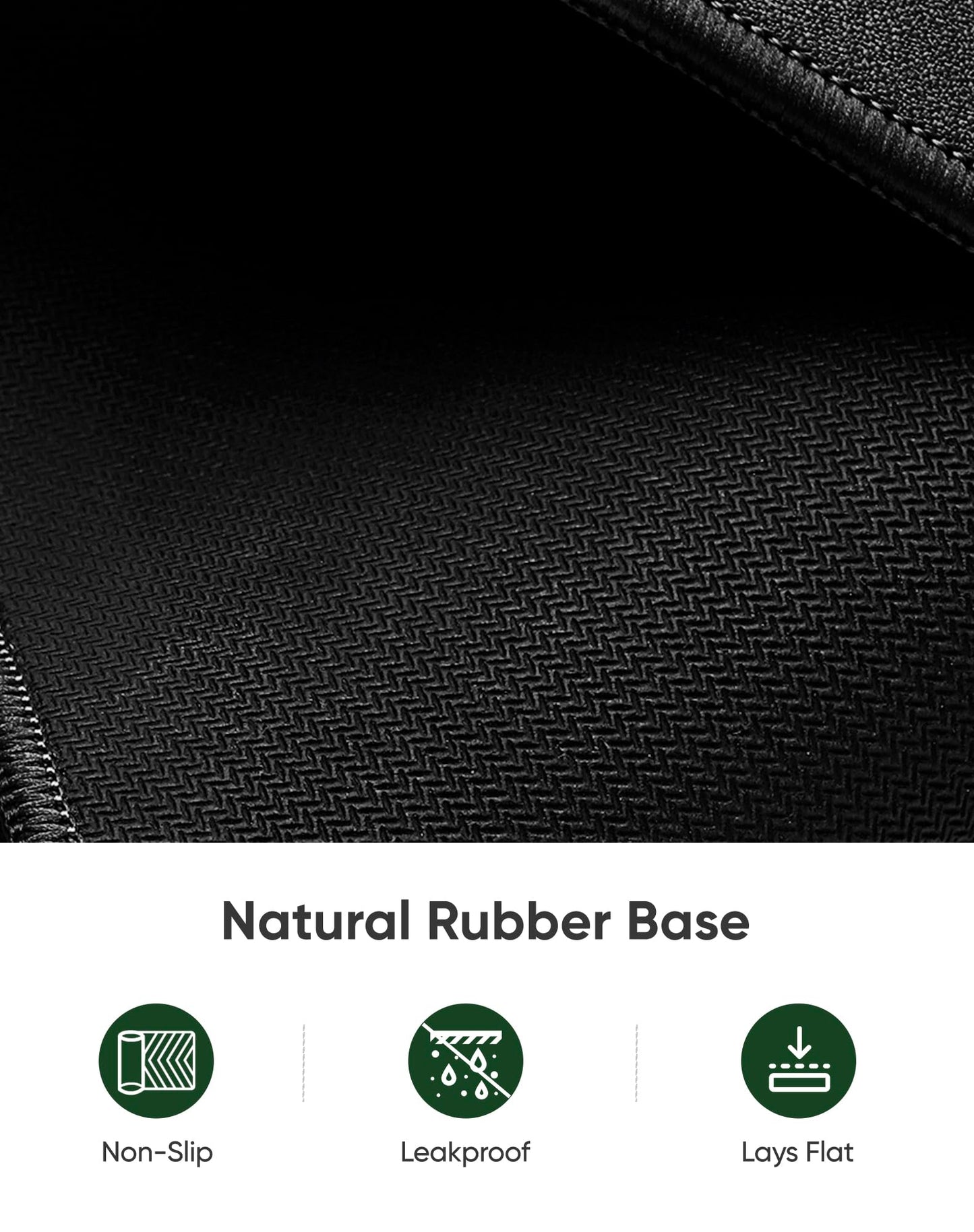 ALOANES Black Waterproof Desk Mat, Large Mouse Pad with Extended Mouse Mat, with Anti Slip Base, Stitched Edge, Grain Jacquard Surface, Perfect for Gamer, Office & Home, 3XL 15.74''x35.43''x0.12''