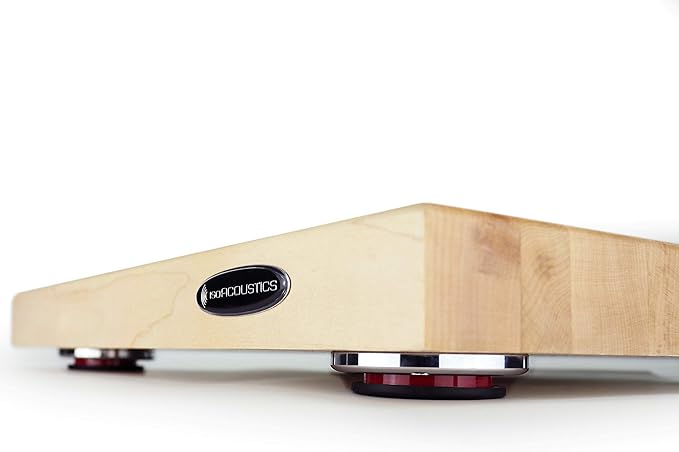 IsoAcoustics Delos Turntable Isolation Butcher Block Series: 1815M1 (18" W x 15" D x 1.75" H) Maple