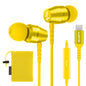 LUDOS OMNITONE Wired Earbuds in-Ear Headphones, 5 Year Warranty, Earphones with Microphone, 3.5 mm Jack Corded Ear Buds, Videoconference for iPhone, Samsung, Laptop, Kids, School Students - Red