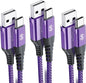 sweguard USB Type C Charger Cable [3-Pack,10ft+6.6ft+3.3ft] iPhone 16 Charger Nylon Braided Cord for iPhone 16 15 Pro Max Plus Samsung Galaxy S24 S23 S22 S21 S20 S10 Note 20 10 A54 Pixel LG Moto PS5