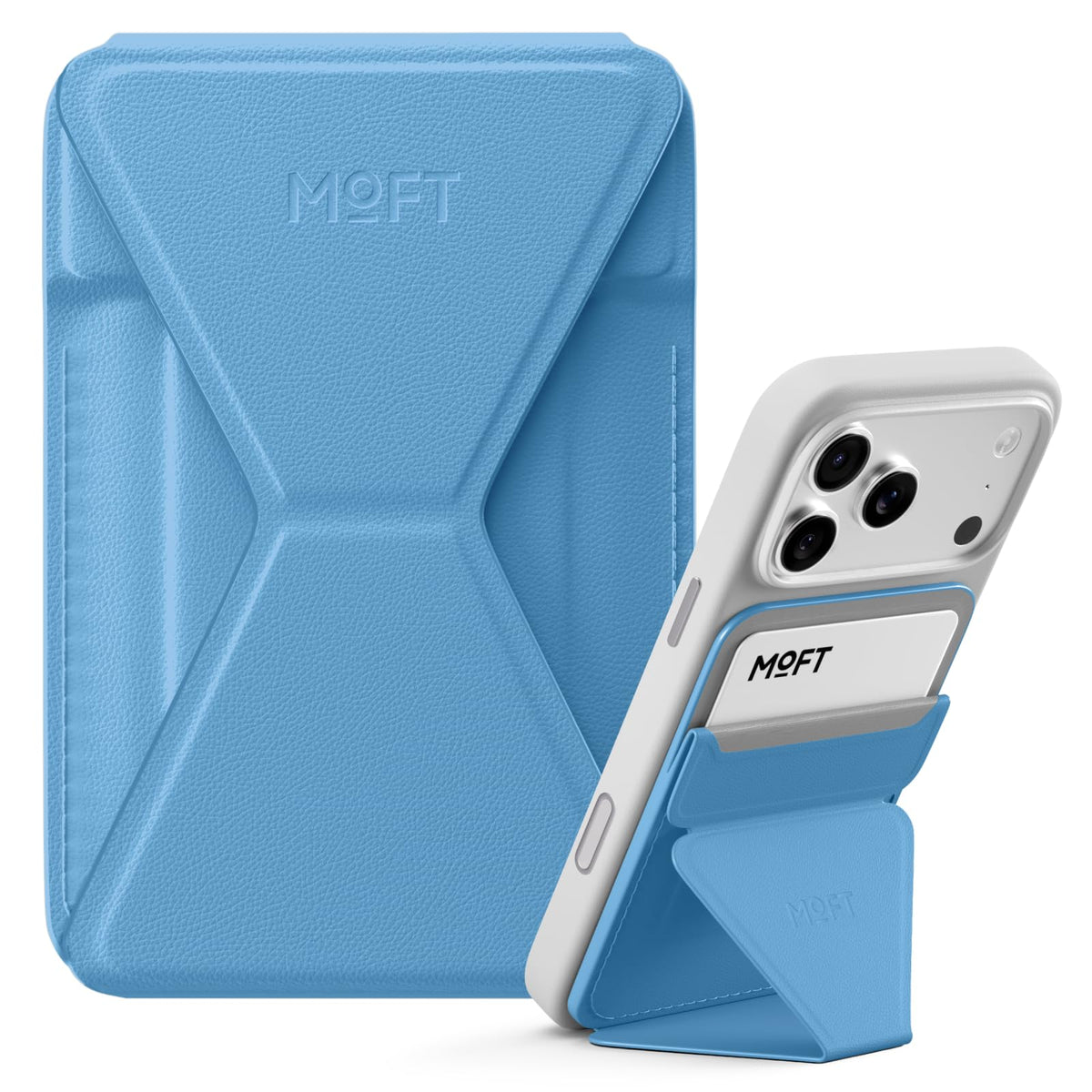 MOFT Magnetic Wallet Stand Compatible with iPhone 18/17/16/15/14/13 Series, Angle Adjustment Magsafe Compatible MOVAS Phone Stand,Clay