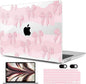 MEEgoodo Case for M4/M3/M2 MacBook Air 13.6 inch Case 2025 2024 2022, Fit Model A3240/A3113/A2681, Laptop Hard Shell with Keyboard Cover Compatible with MacBook Air 13 inch, Melted Bow