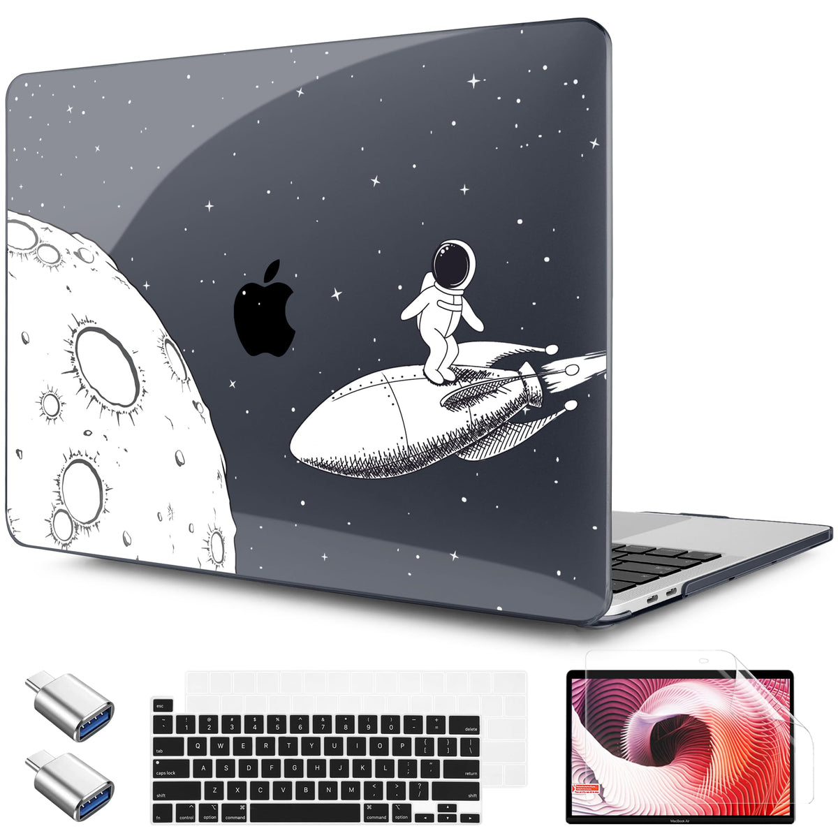 TWOLSKOO Compatible with MacBook Pro 13 inch Case 2023-2016 A2338 M2/M1 A2251 A2289 A2159 A1989 A1706, Plastic Hard Shell Cover & Keyboard Skin & Screen Protector, Colorful Hydrangea
