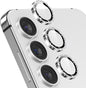 YWXTW Camera Lens Protector for Samsung Galaxy S24 / S23 / S23 Plus, [NOT for S24 Plus] 9H Tempered Glass Metal Individual Ring Camera Screen Protector for S24 Accessories (Silver Glitter)
