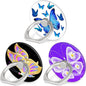 Bonoma Phone Ring Holder, 3 Pack Universal Finger Ring Stand Grip Kickstand Ring for All Smartphones (Butterfly B)