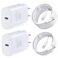 TT&C 2-Pack 30W USB C Fast Charger with 10FT Long Cables for iPhone 17, 16