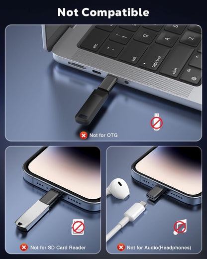 MoKo USB C to Lightning Adapter for iPhone 14/13/12, 2 Pack