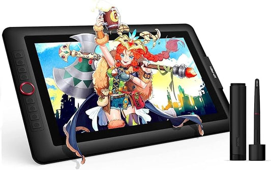 15.6" Drawing Tablet with Screen XPPen Artist 15.6 Pro Tilt Support Graphics Tablet Full-Laminated Red Dial (120% sRGB) Drawing Monitor Display 8192 Levels Pressure Sensitive & 8 Shortcut Keys